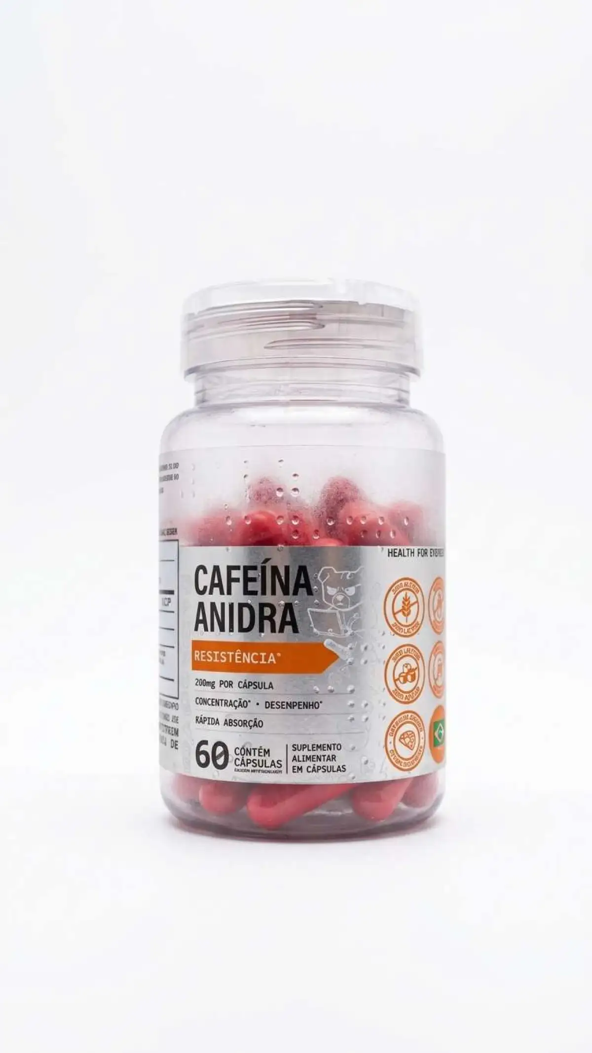 Cafeína Anidra 200mg — 60 cápsulas